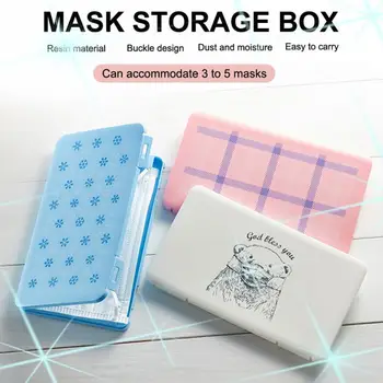 

Portable Dust-proof Mask Storage Box Seal Hygienic Mask Box Container Safe Pollution-Free Folder Mask Boxes
