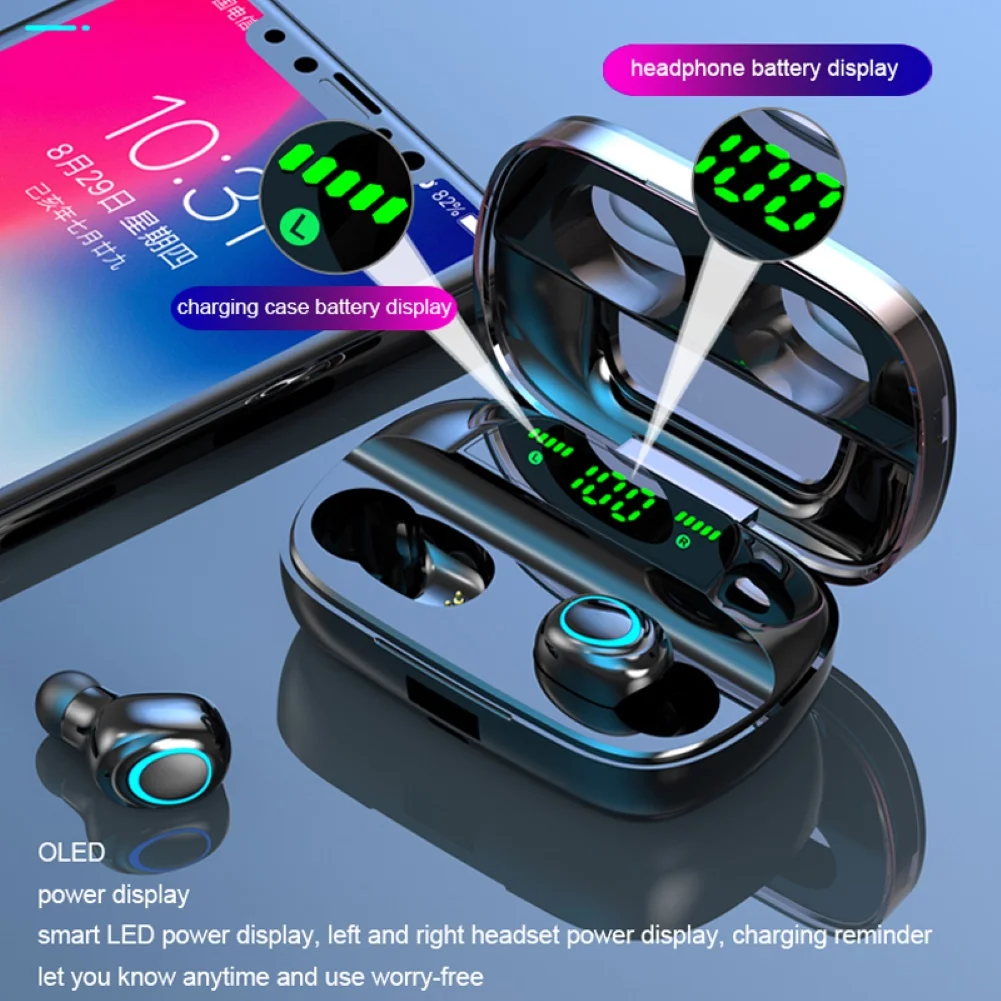 S11 Noise Reduction Touch Control Wireless Bluetooth Earphone with Charge Box