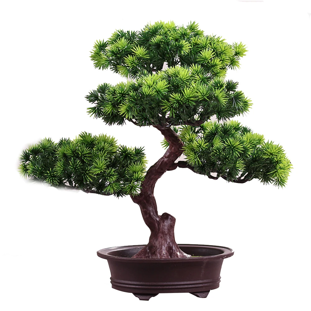 

Pine Tree Home Ornament Lifelike Office Simulation Simple DIY Festival Potted Plant Gift Artificial Decorative Bonsai