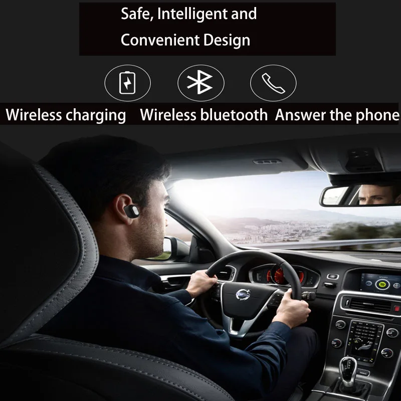 

The latest car Bluetooth headset with car USB charger wireless Bluetooth headset car charger