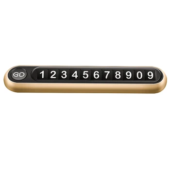 

Parking Card 3D Metal Sticker Hide Number Heat Resistance Moving Aluminum Alloy Delete Sign Automobile Accessories Car Temporary