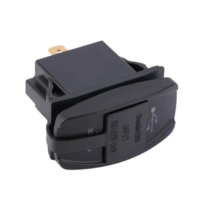 Rocker Switch Panel Dual USB 3.1 Power Charger Carling ARB Rocker Switch Blue LED Light Car Boat 12V ► Photo 3/5