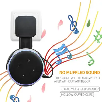 

Speaker Stand Wall Mount Holder for Amazon Echo Dot 3 Speaker Space-Saving Home Decoration for Kitchens Bathrooms Bedrooms Black
