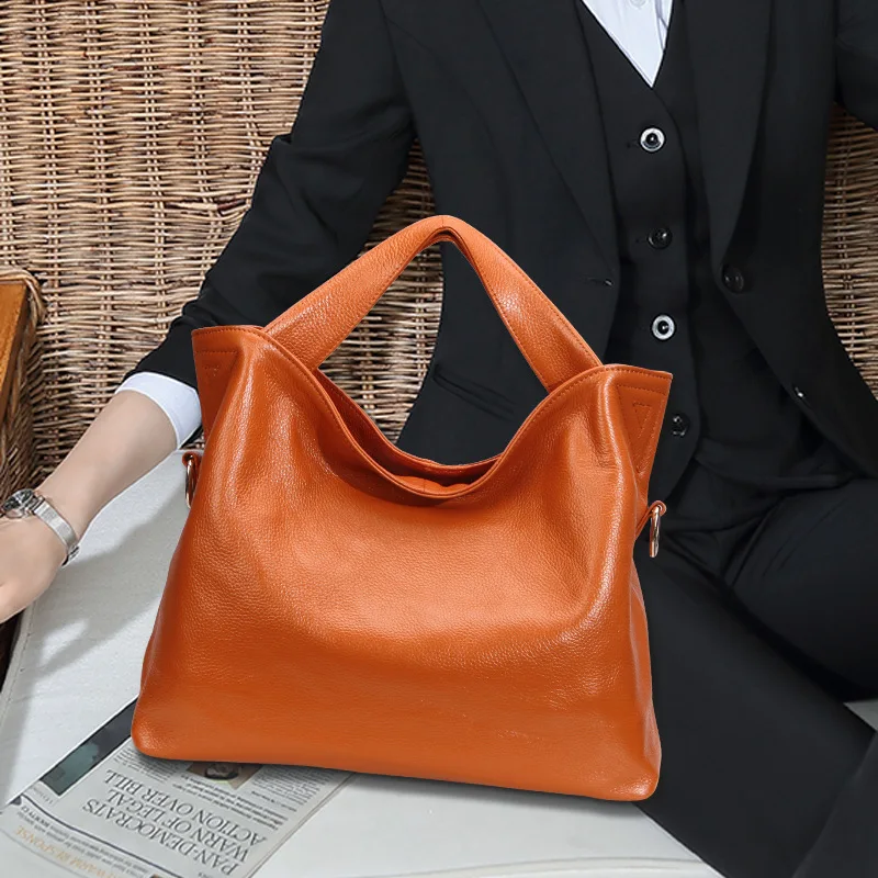 

New Women's Bag Classic First Layer Leather Handbag Leather Women's Bag