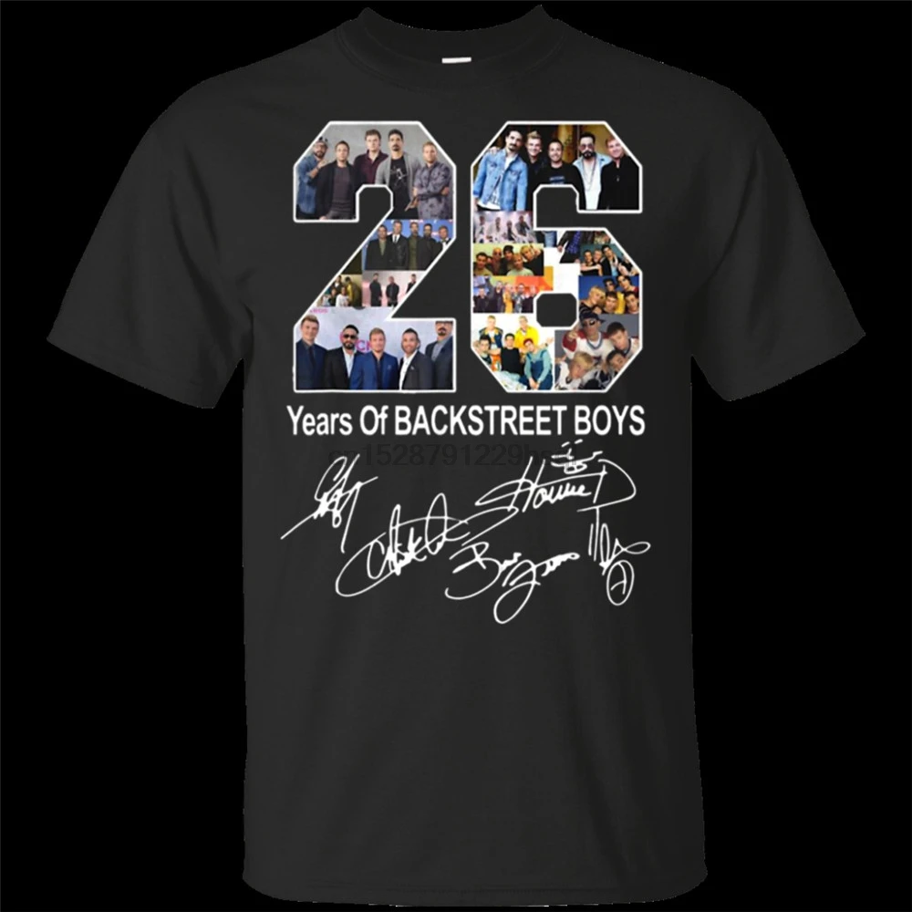 26 лет Backstreet Boys vintage 90 Music футболка черно-темно-синяя мужская-женская унисекс