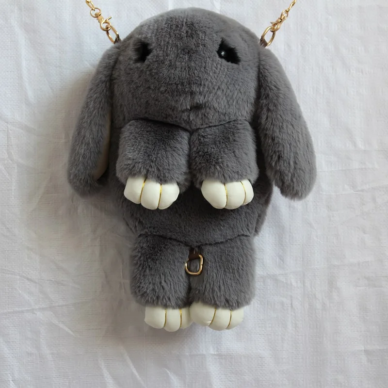 100% настоящий кроличий мех сумки зимняя сумка на плечо настоящая меховая женская