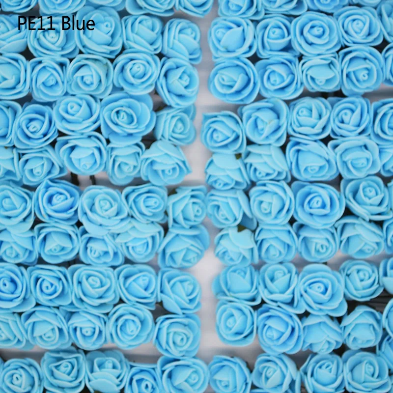 36/72/144 шт. 2 см искусственные розы PE Поролоновый букет цветов для Baby Shower или для вечеринки по случаю дома Свадебные украшения DIY ВЕНОК в форме искусственных цветов - Цвет: PE11
