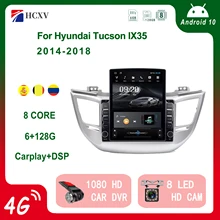 

HCXV Android Car Radio Player Tesla Style Vertical For Hyundai Tucson IX35 Carplay Multimedia Player Speakers GPS Navigation