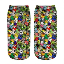 

Women's socks kawaii Everybirdy Pattern Parrots Printed Socks Woman harajuku Happy Funny Novelty cute girl gift Socks for women