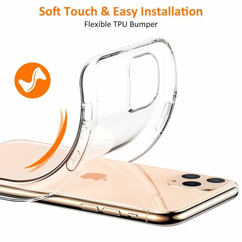 Чехол для iPhone 12 7 8 Plus 11 Pro 10 X XS XR SE 6 6s Max Coque Fundas Capa shell Тонкий Мягкий ТПУ силиконовый