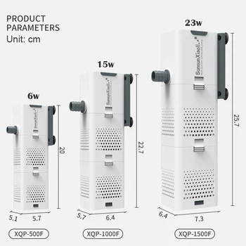 

6W/15W/23W Aquarium Filter Water Pump Fish Tank Submersible Air Oxygen Internal Pump Wave Maker Multifunctional Filtration Quiet