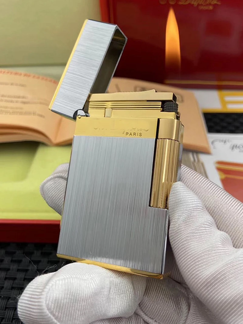 Classic S.t Dupont Lighter Rose Gold Ligne 2 Ping Sound Lighter