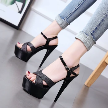 

Jelly shoes women's sandles women High Heel Sandals Shoes Sexy Shoes Party Summer Thin High Heel Platform Sandals YMB101