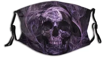Paars Donker Skull Evil Gezichtsmasker Met Filter Pocket Wasbare Herbruikbare Gezicht Bandana Bivakmuts Met 2 Stuks Filters Paars Donker Skull Evil Gezichtsmasker Met Filter Pocket Wasbare Herbruikbare Gezicht Bandana Bivakmuts Met 2 Stuks Filters