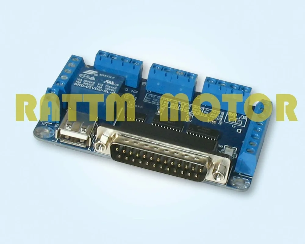 Комплект контроллера 4 оси, Драйвер шагового двигателя FMD2740C 50 V/4A/128 microшаг и 5Axis CNC breakout board V5 type