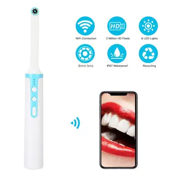 

WIFI Dental Intraoral Camera HD 1080P IP67 Waterproof Oral Dental Endoscope Teeth Mirror