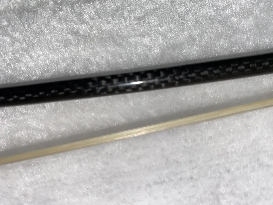 1pcs Carbon Fiber 4/4 Cello Bow braid weave carbon fiber White Horse Hair Cello Parts 3/4 1/2 1/4