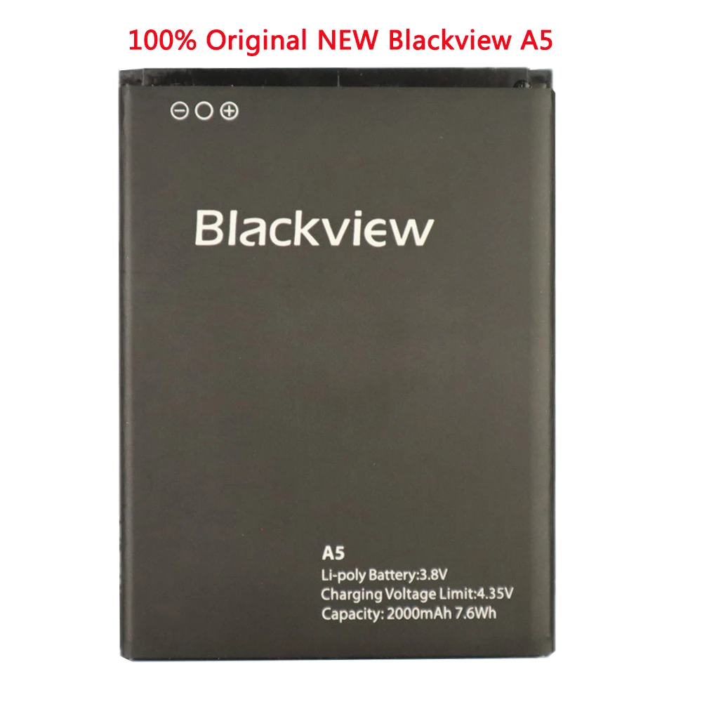100% Оригинальная батарея Blackview A5 2000 мАч запасная для A 5 смартфона Бесплатная