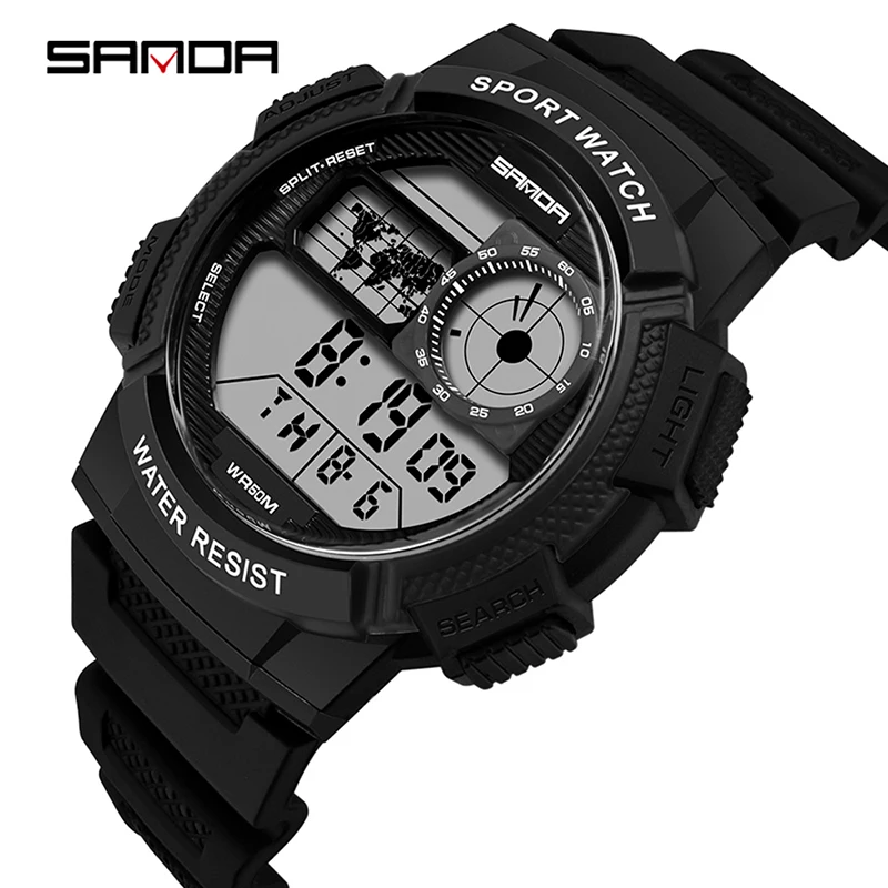 

Relogio Masculino 2019 SANDA Digital Watch Men Luxury Brand Waterproof Sport Military Watch LED Digital Wrist Watches for Men