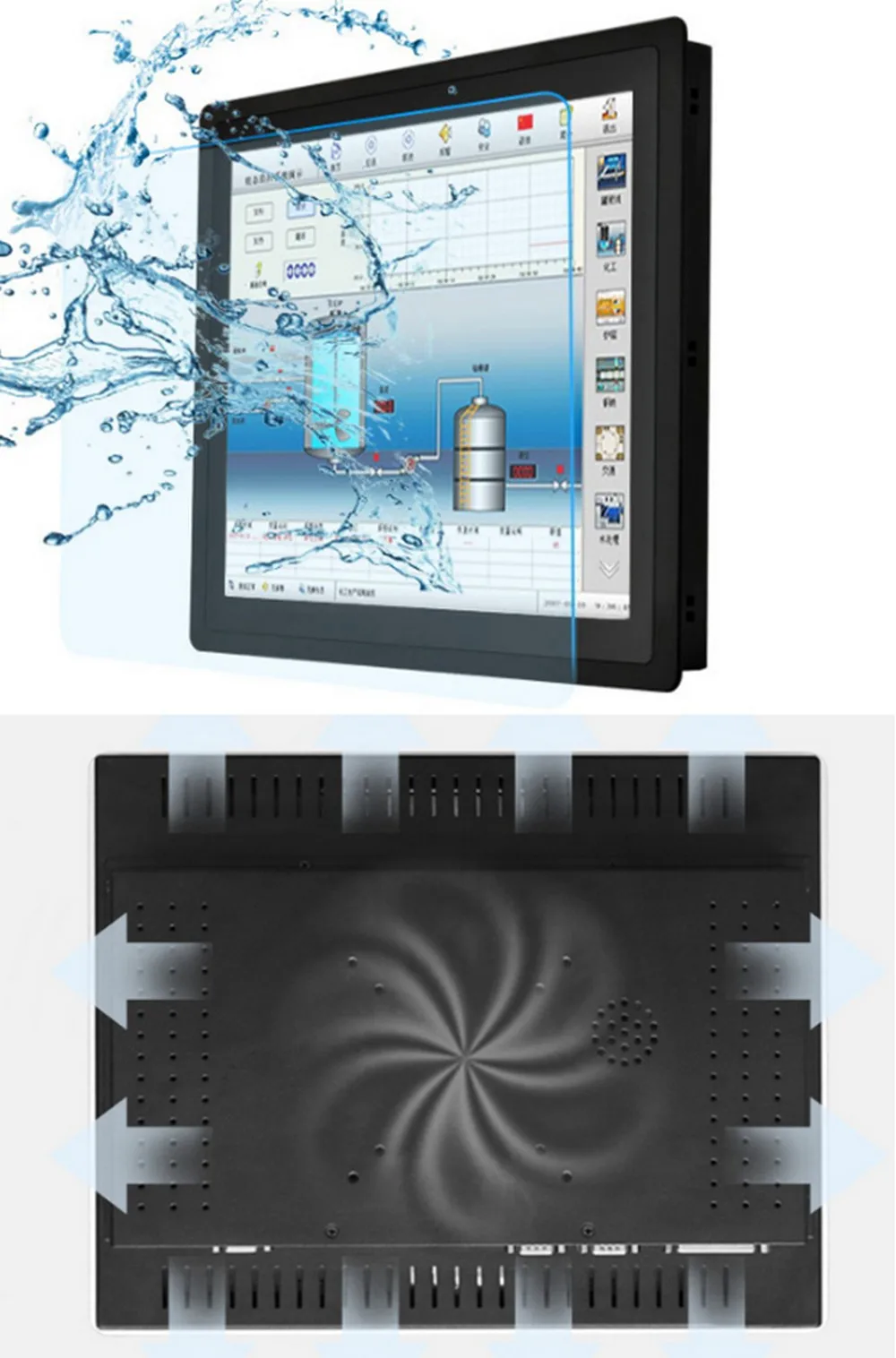 4,3 ''HMI plc все-в-одном Интегрированный контроллер Сенсорная панель транзисторный выход цифровой I/O 8DI 8DO аналоговый EKJ вход термопары