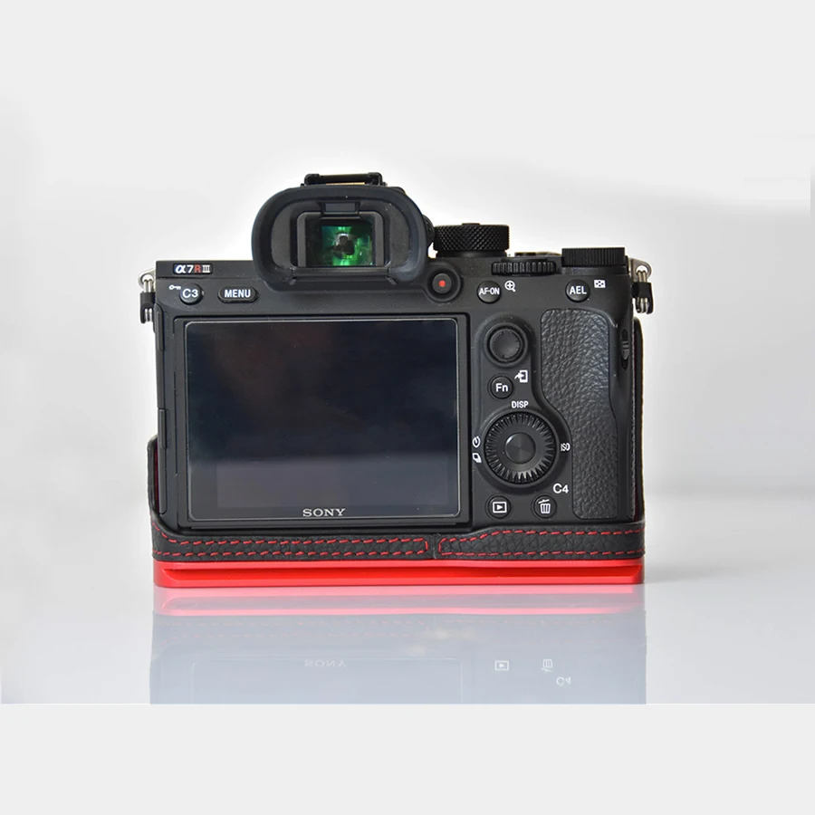 Чехол из натуральной кожи для камеры Sony A7R MarkIII A7M3 A7RIII A9 Алюминиевый быстросъемный