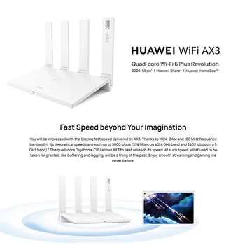 

Original Huawei Router AX3 WiFi 6+ 3000Mbps Wireless Router Huawe WiFi AX3