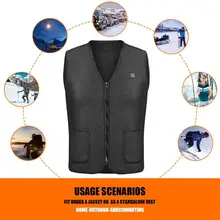 Мужская и женская уличная USB Инфракрасная нагревательная жилетка, зимняя гибкая электрическая тепловая одежда, жилет для рыбалки, походов, Прямая поставка