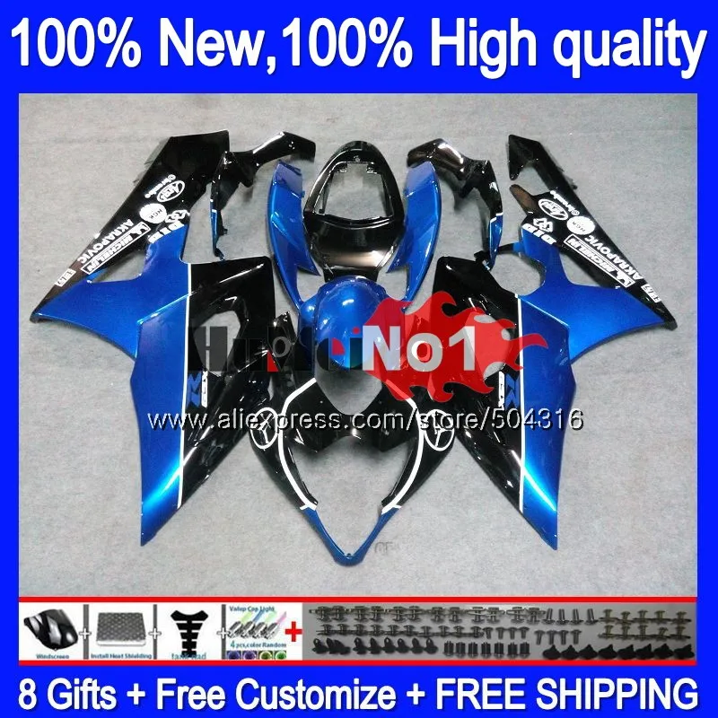 Комбинезоны для SUZUKI GSX R1000 GSXR-1000 2005 2006 цвет синий, черный; большие размеры 21MC. 121 GSX-R1000 GSXR 1000 1000CC 05 K5 GSXR1000 05 06 обтекатель - Цвет: No. 1