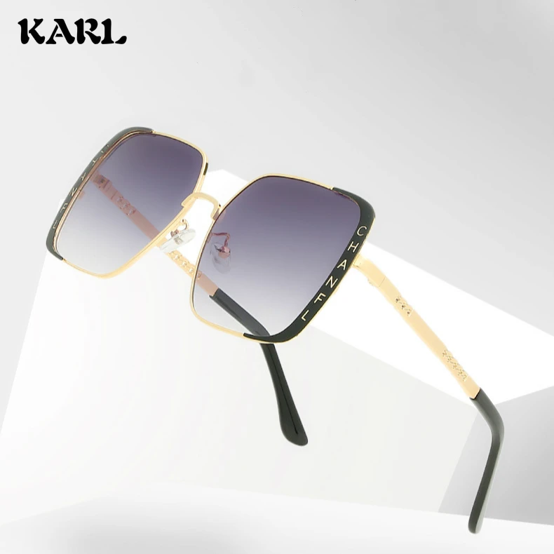 Gafas de sol modernas para mujer gafas de sol cuadradas con montura metálica para mujer gafas de sol de lujo para mujer gafas de sol para mujer UV400| Gafas de sol para -