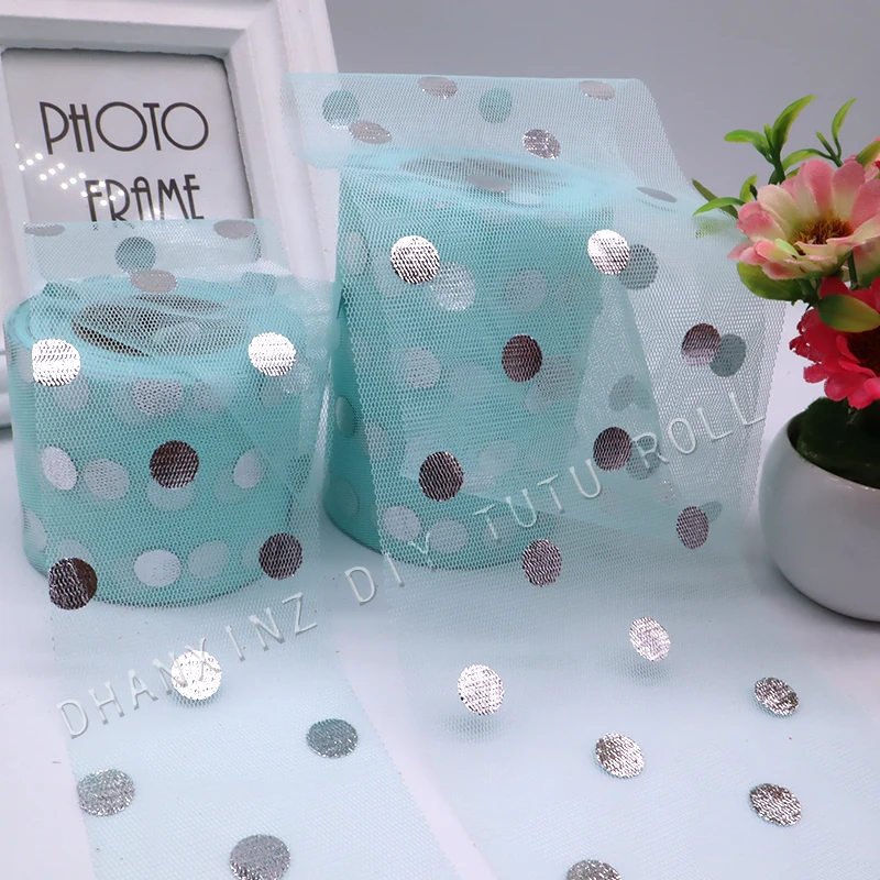 Tiffany blue Тюлевая рулонная катушка, ткань для пачки, вечерние, подарочные, свадебные украшения, декоративные изделия, праздничные принадлежности 6 см/10 см X25Y - Цвет: Tiffany blue