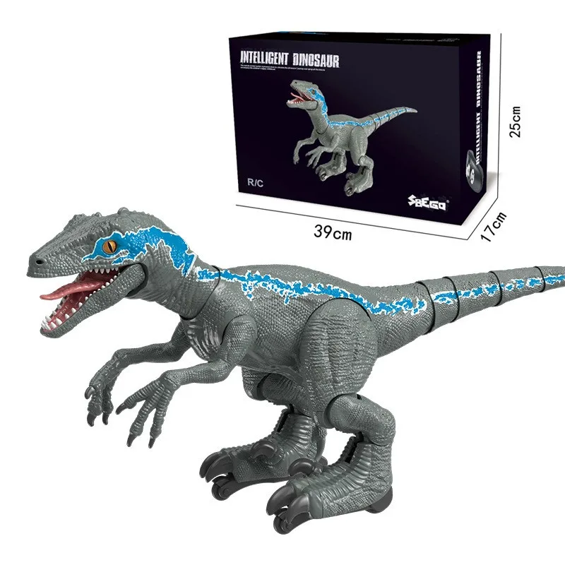 2.4G RC Dinosaur Intelligent Raptor Animal Remote Control Jurassic Toy Electric Walking Animals Cat Toys For Children | Игрушки и хобби