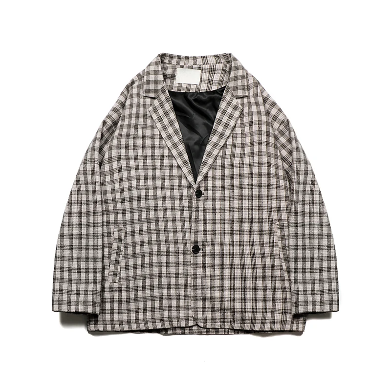New fall 2019 slim plaid printed long-sleeve suit loose and versatile casual lapel fashion personality youth men's wear New fall 2019 slim plaid printed long-sleeve suit loose and versatile casual lapel fashion personality youth men's wear