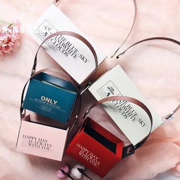 

Cool Pocket Folding Flower Box Flower Box Subnet Red Flower Packaging Material Rectangular Bouquet Packaging Box Gift Box