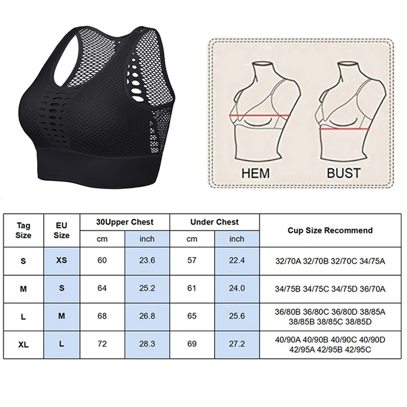 Sports Bra Women Sexy Mesh Brathable Sport Top Push Up Female Gym Fitness Sports Underwear Seamless Mujer Running Yoga Bra