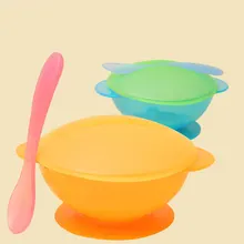 

Feeding Spoon Child Tableware Food Bowl Learning Dishes Service Plate Tray Suction Cup Baby Dinnerware Set