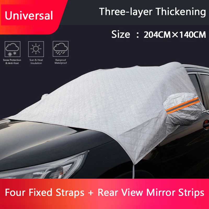 

Car Snow Cover Universal Waterproof Car Windshield Sunshade Cover for Snow Protection Anti-frost Anti-theft Summer Winter Guard