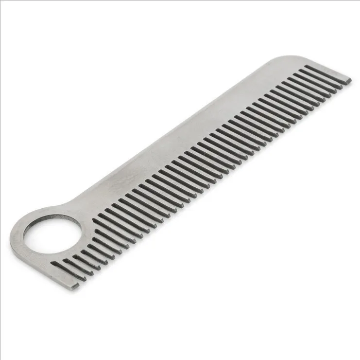 

Tactical Stainless Steel Head Comb High Strength Steel Comb Outdoor EDC Carry-on Tool Playing Practical for Men And Women