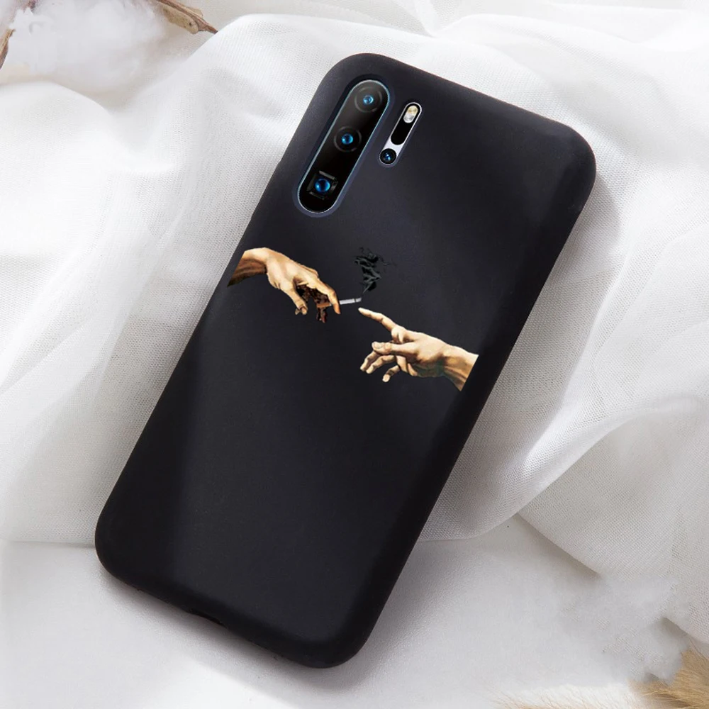 Креативный дизайн девушка мягкий черный ТПУ силиконовый чехол s для huawei P20 Lite P20 Pro P30 чехол для телефона для P20Lite Honor 10 20 матовый чехол