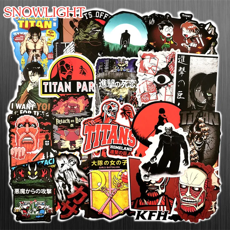 10/30/70 pcs/pack Attack On Titan Sticker Anime Icon Animal Stickers Gifts For Children For Laptop Suitcas Bicycle Car Stickers