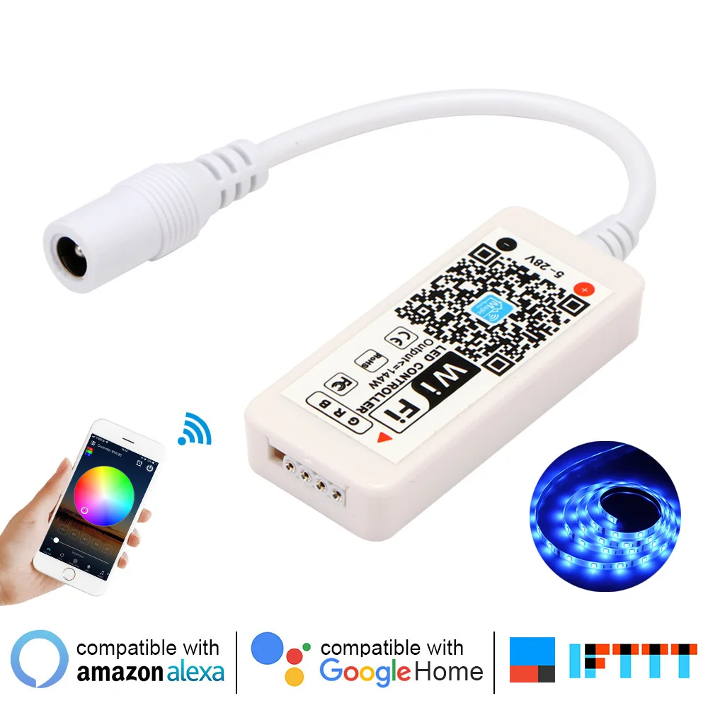 Wifi RGBstrip контроллер музыкальный контроллер от Alexa Google Home телефон wifi контроллер для полосы света