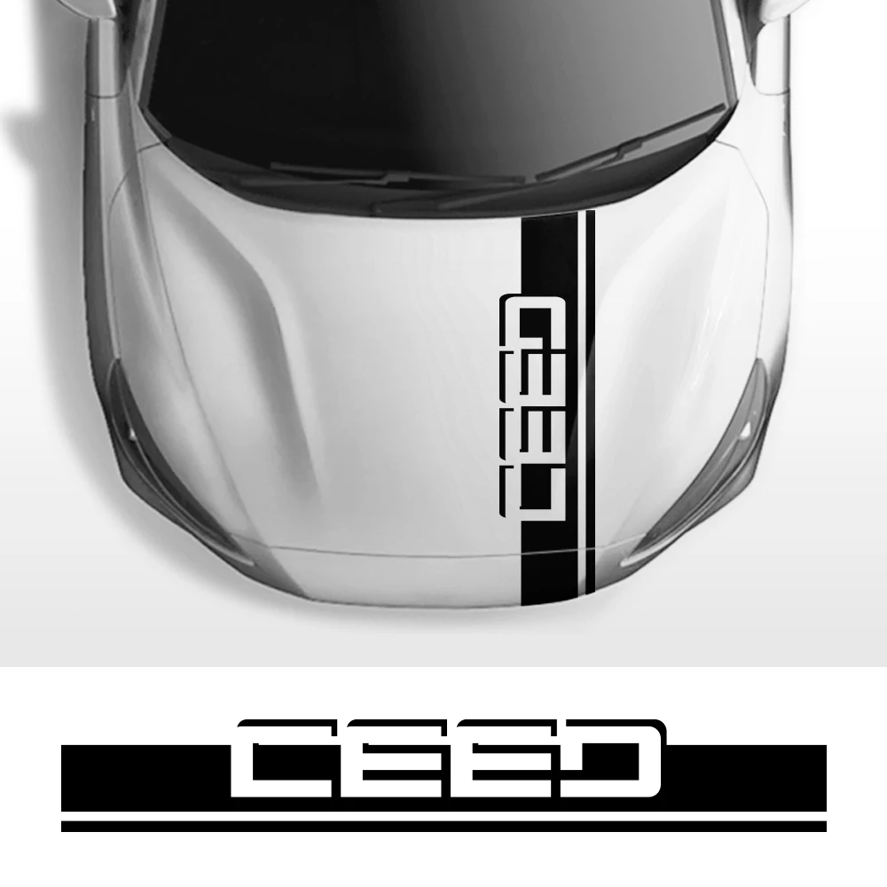 Doordash Auto Hood Cover Car Stickers for Kia Ceed Sticker Long Strip
