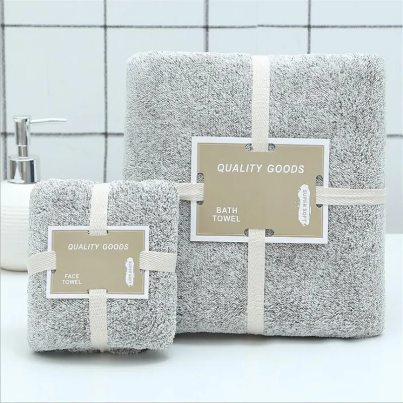 Bath Towels 70x140cm Bamboo Charcoal Coral Velvet Soft Absorbent For Adult Household Bathroom Sets