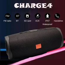 20 Вт IPX7 водонепроницаемый bluetooth динамик Charge4 бас Двойная диафрагма стерео сабвуфер Портативный с мобильным питанием USB TF FM soundbox