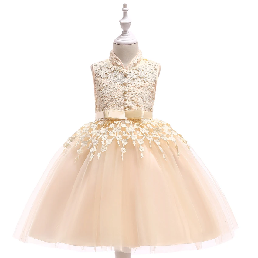 Розничная продажа, 2019 г., кружевное платье с цветочным узором элегантная детская одежда рождественское бальное платье для девочек 3, 4, 5, 6, 7