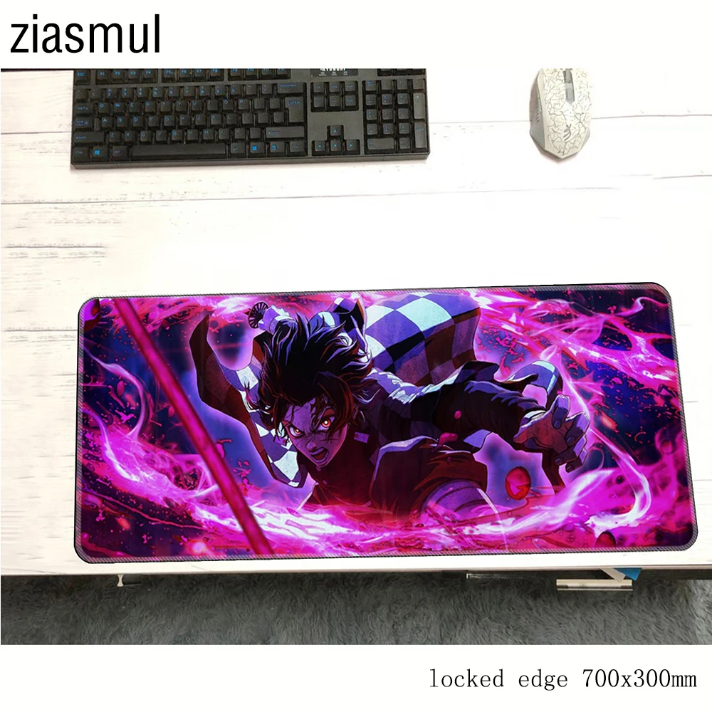 Kimetsu без Yaiba коврик для мыши милый 700x300x3 мм коврик для мышь Notbook коврик для компьютерной ПК игровой коврик геймер Коврик для ноутбука