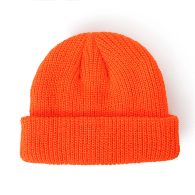 2021 Beanies Knitted Hats Solid Color Caps for Autumn Winter Men Short Head Cap Outdoor Warm Melon Cap Street Head Cap Women Hat skullies beanie Skullies & Beanies