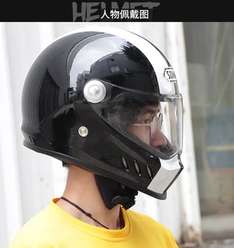 

Shiny Racing Helmets Full Face Motorcycle Helmet Original Retro casco capacete moto Dot/GB Approved For Soman SM801