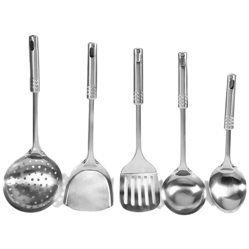 

5Pcs/Set Kitchen Utensil Set Stainless Steel Kitchen Tools Multi-Functional Spoons Shovel Spatula Kitchenware Cooking Tool