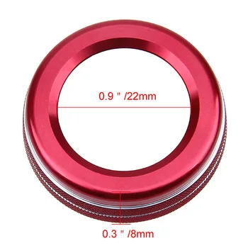 

0.9*0.3 inches Cover 1 PCS Red Decorative Ring Trim W212 W16 Volume Knob