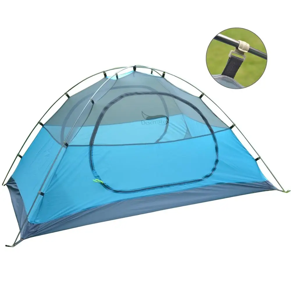 Desert&Fox Backpacking Camping Tent Lightweight 1-3 Person Tent Double Layer Waterproof Portable Al